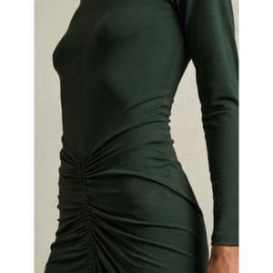 REISS GINNY Ruched Jersey Midi Dress